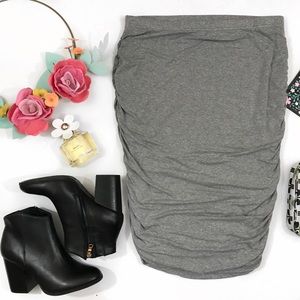 Vince Camuto {jersey grey} body con midi skirt